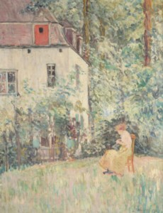 Lady in a garden