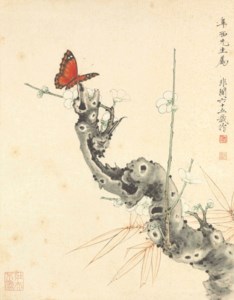 BUTTERFLY AND PLUM BLOSSOMS