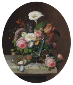 Flowers in a Crystal Vase
