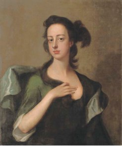 Portrait of Margaret Cavendish Bentinck, 2nd Duchess of Portland (1714-1785), half-length, in a green dress and mantle