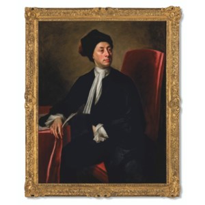 Portrait of Matthew Prior (1664-1721), three-quarter-length, in a black hat and jacket