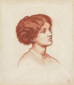 A study of Mrs Frederick Leyland, bust-length, for 'Monna Rosa'