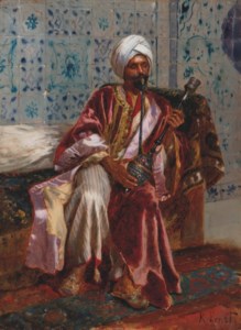 Arab smoking a nargilah