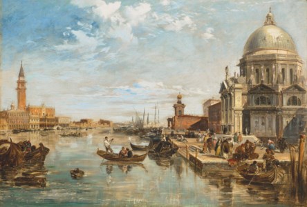 The Grand Canal, Venice, with the Doge's Palace, the Dogana, and Basilica di Santa Maria della Salute