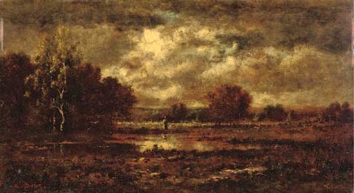 The forest of Fontainebleau near Barbizon ( recto ); Landscape sketch ( verso )