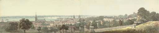 View of Greenwich, London ( recto ); and A river landscape ( verso )