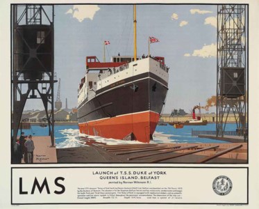 LAUNCH OF T.S.S. DUKE OF YORK, QUEEN'S ISLAND, BELFAST