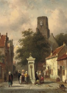 Gathered around the well on a summer day