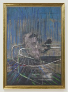 Francis Bacon, Untitled (Crouching Nude on Rail)
