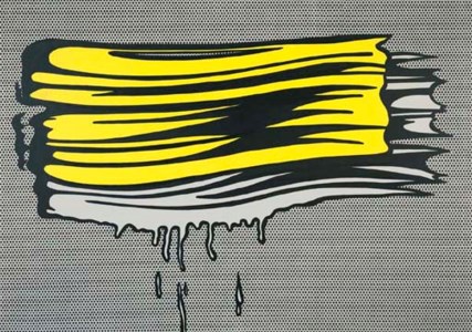 Roy Lichtenstein, Yellow and White Brushstrokes