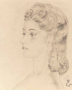 Jeune femme de profil