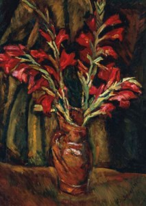 Chaim Soutine, Les glaïeuls rouges dans un vase