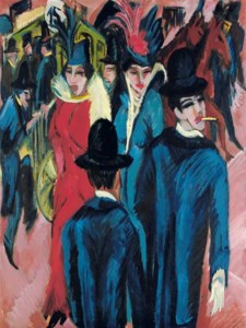 Ernst Ludwig Kirchner, Berliner Strassenszene ( recto ); Bäume ( verso )