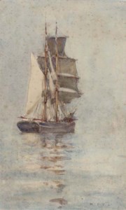 A brigantine in light airs