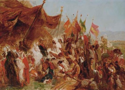 A Large Oil Study for La fête donnée à LL. MM. l'Empereur et l'Impératrice, à Alger, le 19 septembre 1860