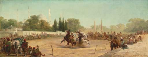 A Horse Race in the Hippodrome before the Mosque of Sultan Ahmet, Constantinople