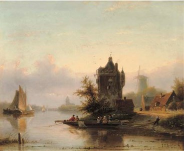 Taking the ferry on a summer's day