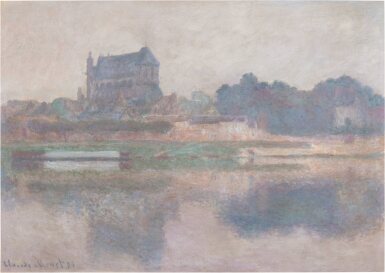 Claude Monet, L'église de Vernon, temps gris