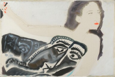 Untitled (Illustrated Patchwork skirt worn as top)
