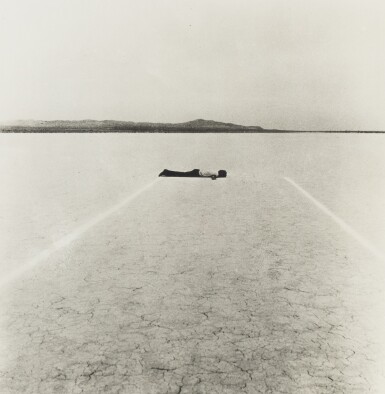 Two Parallel Lines, 12 Ft apart in chalk, Nevada