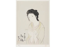 red Ume blossoms from TEN THEMAS OF WOMAN (estampe)