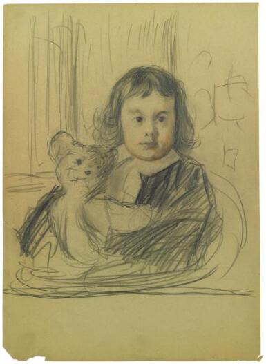 A group of six drawings, including portraits of Dmitri Stelletsky and Irina Kustodieva