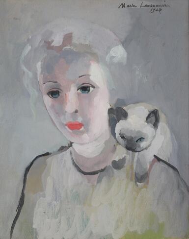 Autoportrait au chat siamois
