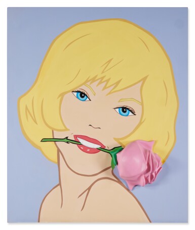 Girl with Pink Rose