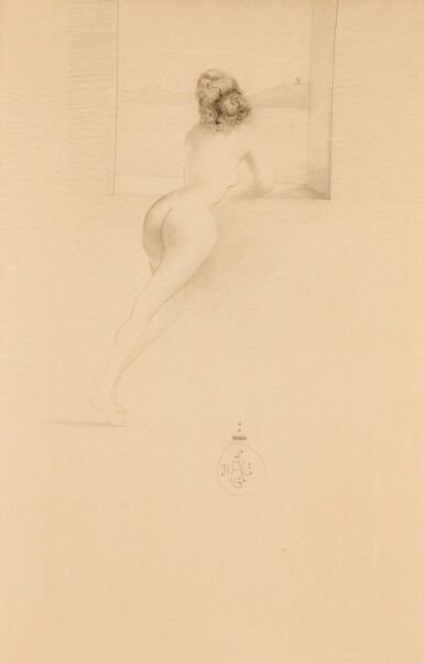 Gala nue à la fenêtre