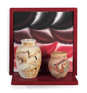 Virtual Still Life #10: Nemadji Earth Potter Framed in Candy Apple Red