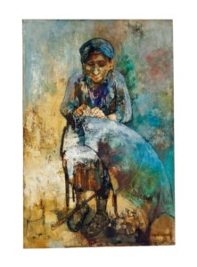 Vieille au parapluie