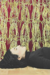 Ghada with Canvas Behind, New York, 2002