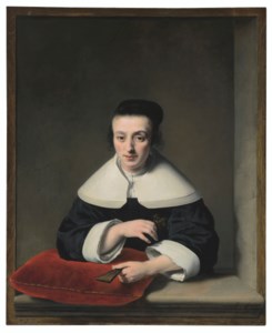Ferdinand Bol, Portrait of a lady at a casement