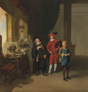 Garrick with Burton and Palmer in 'The Alchymist'