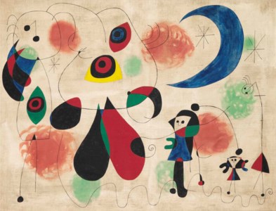 Joan Miró, Painting (Women, Moon, Birds)
