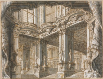 THE COURTYARD OF A PALACE, FOR A THEATRICAL SET
