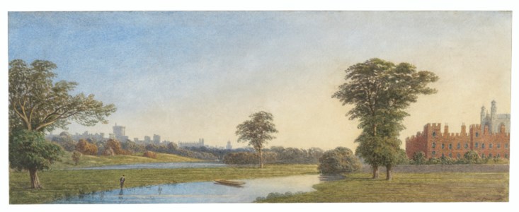 Windsor Castle and Eton College from Fellows’ Eyot, River Thames