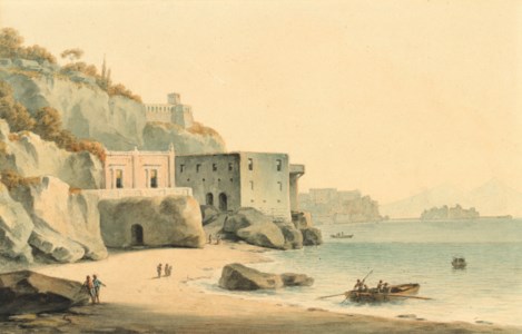 The Bay of Naples, from the beach at Posillipo