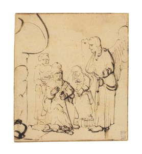 The Angel with the family of Tobit