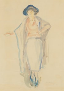 Stående kvinne med hatt (Lali Horstmann)