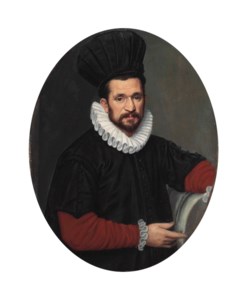 Portrait of a vintner, half-length, in a ruff and black hat