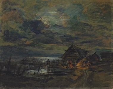 Campfire by the Shore