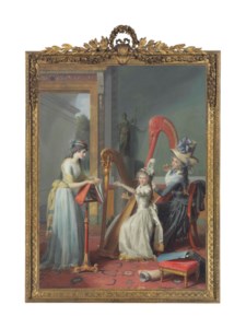 Mademoiselle d'Orléans Taking a Harp Lesson