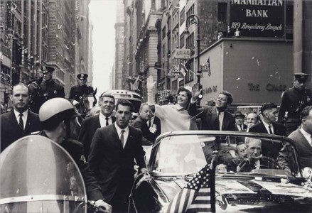 John and Jacqueline Kennedy during Presidential Campaign - Parade on Broadway, New York, 1960