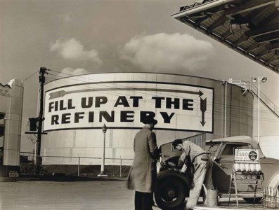 Gas Station at Oil Refinery, Linden, New Jersey, 1938