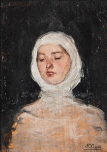 Study of a veiled woman