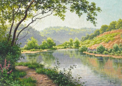 A pathway by a river