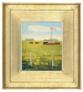 Cows out to pasture ( recto ) and Untitled ( verso ); and a companion painting