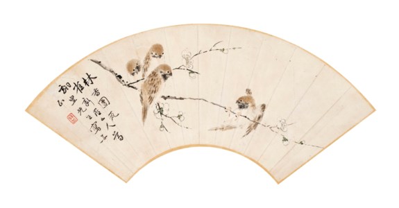 Sparrows on Blossoming Branch