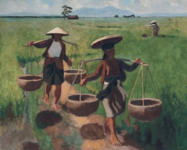 Femmes Tonkinoises dans la Rizière (Tonkinese Women in the Rice Field)